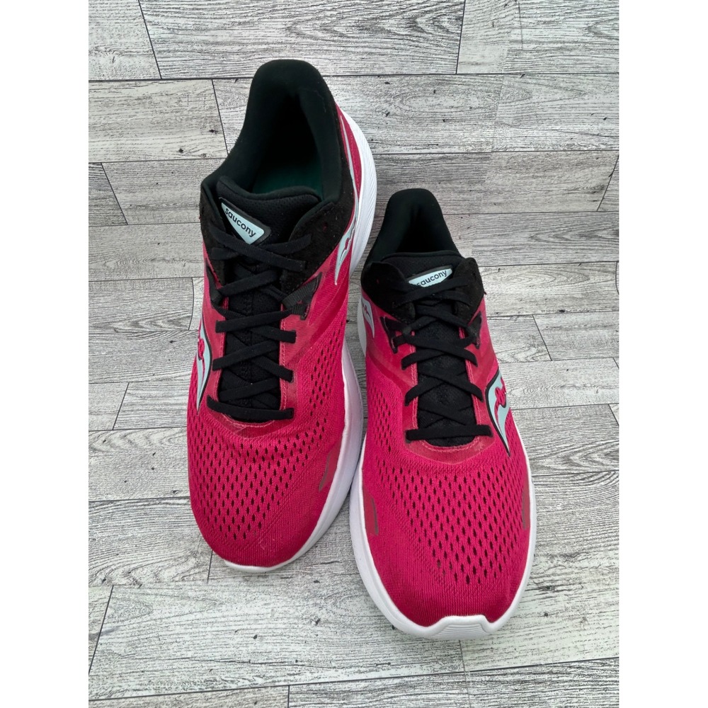 Saucony Ride 15 Women Running Shoes Pink Black S10830-16 Size 12 Low Top Sneaker